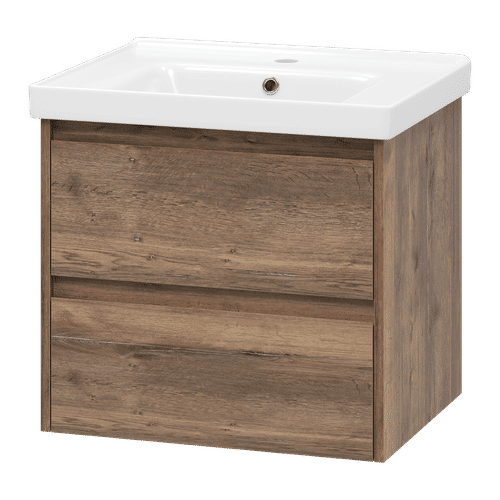 Тумба под раковину Brevita Dallas 60 подвесная 2 ящ. / DAL-01060-074П Дуб Галифакс