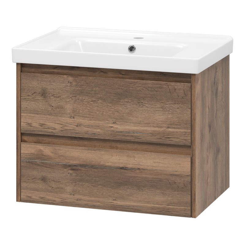 Тумба под раковину Brevita Dallas 70 подвесная 2 ящ. / DAL-01070-074П Дуб Галифакс