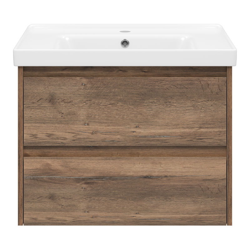 Тумба под раковину Brevita Dallas 70 подвесная 2 ящ. / DAL-01070-074П Дуб Галифакс