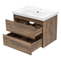 Тумба под раковину Brevita Dallas 70 подвесная 2 ящ. / DAL-01070-074П Дуб Галифакс — 3