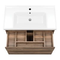 Тумба под раковину Brevita Dallas 90 подвесная 2 ящ. / DAL-01090-074П Дуб Галифакс — 4