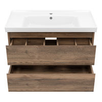 Тумба под раковину Brevita Dallas 90 подвесная 2 ящ. / DAL-01090-074П Дуб Галифакс — 5
