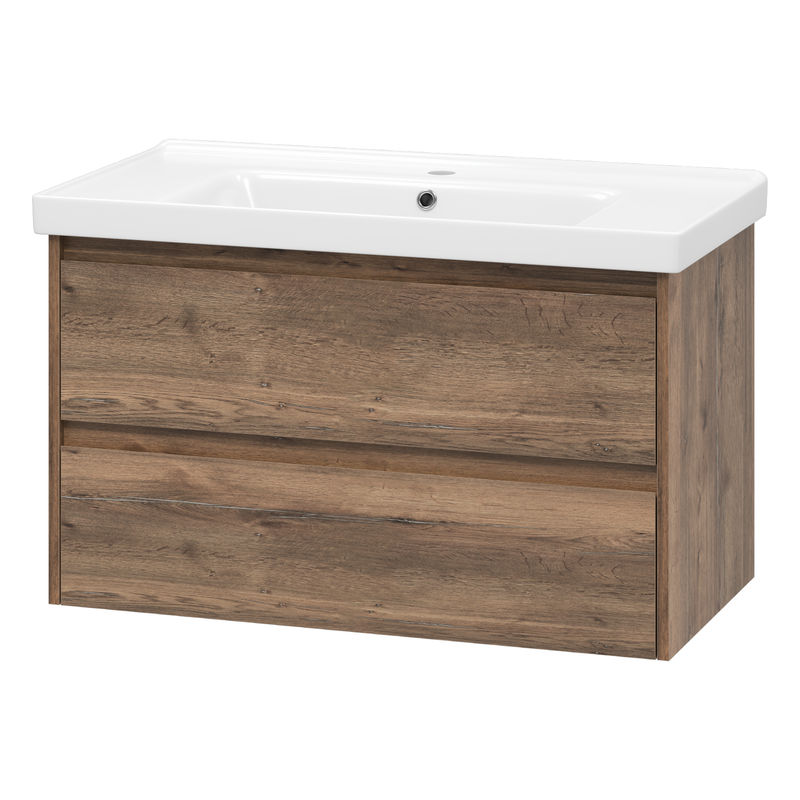 Тумба под раковину Brevita Dallas 90 подвесная 2 ящ. / DAL-01090-074П Дуб Галифакс