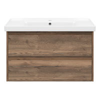 Тумба под раковину Brevita Dallas 90 подвесная 2 ящ. / DAL-01090-074П Дуб Галифакс — 2