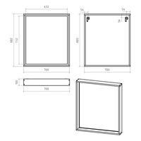 Зеркало Brevita Dallas 70 свет ДСП / DAL-02070-074 (дуб галифакс) — 7