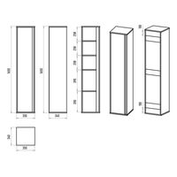 Шкаф-пенал для ванной Brevita Dallas 35 универсальный / DAL-05035-31 — 4