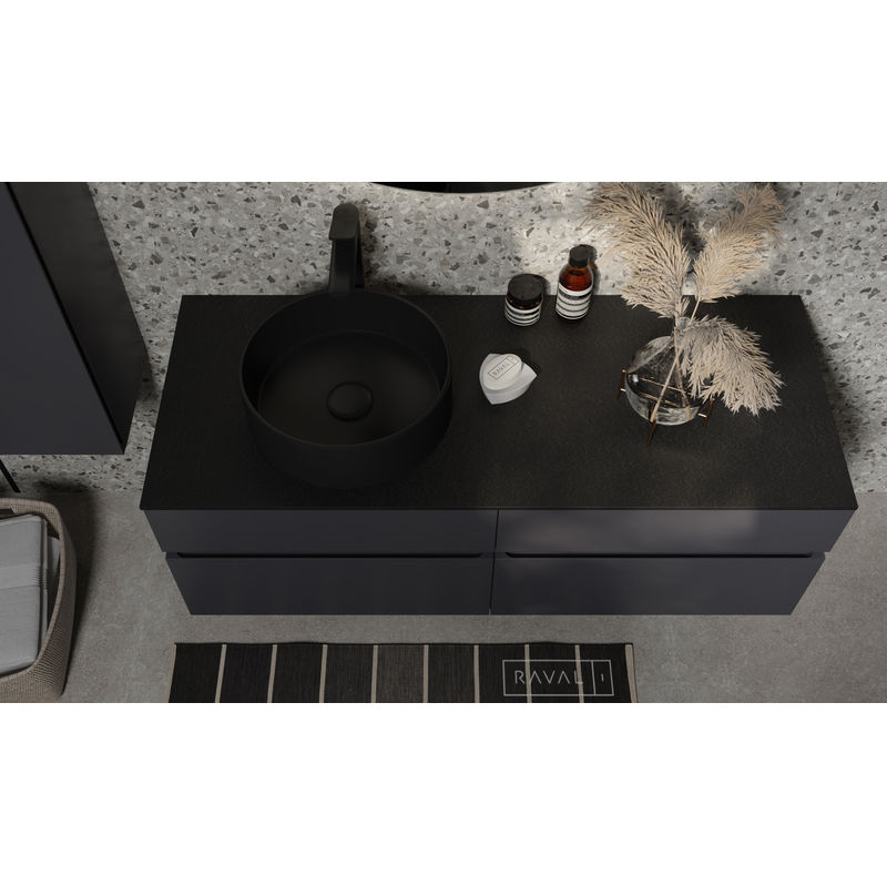 Тумба под раковину Raval Decent 120 подвесная Dec.01.120/P/A/RL антрацит