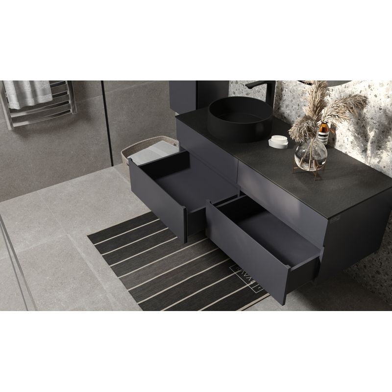 Тумба под раковину Raval Decent 120 подвесная Dec.01.120/P/A/RL антрацит