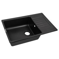 Кухонная мойка из искусственного камня ZorG Dello 78 черный оникс — 1