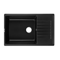 Кухонная мойка из искусственного камня ZorG Dello 78 черный оникс — 4