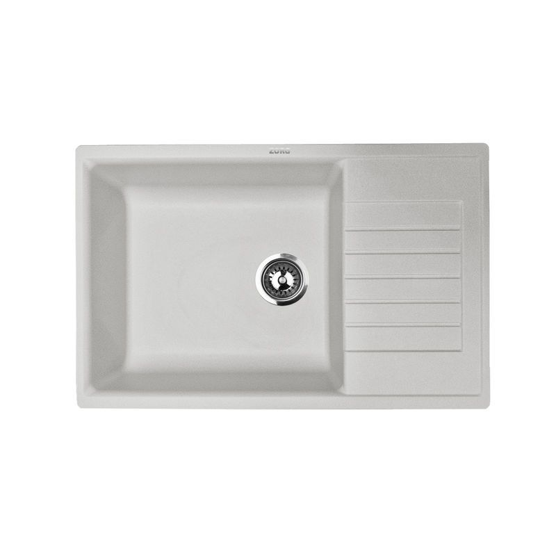 Кухонная мойка из искусственного камня ZorG Dello 78 серый жемчуг