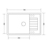 Кухонная мойка из искусственного камня ZorG Dello 78 серый жемчуг — 2