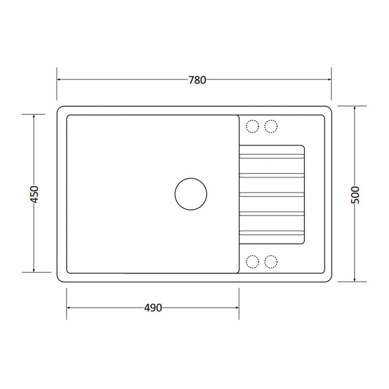 Кухонная мойка из искусственного камня ZorG Dello 78 серый жемчуг