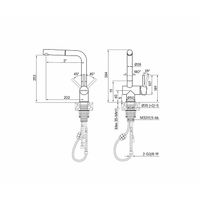 Смеситель для кухни Paulmark Dosse Do214418-418 черный металлик — 4