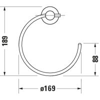 Держатель для полотенец Duravit D-Code кольцо 0099211000 — 9