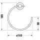 Полотенцедержатель Duravit D-Code кольцо 0099211000
