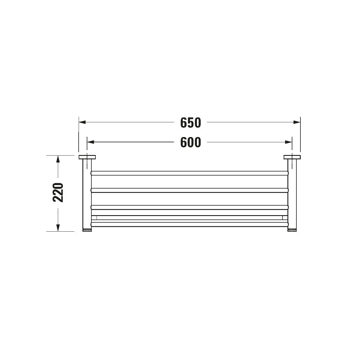 Полотенцедержатель Duravit D-Code 650 0099251000