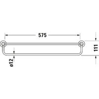 Держатель для полотенец Duravit D-Code 650 0099251000 — 5