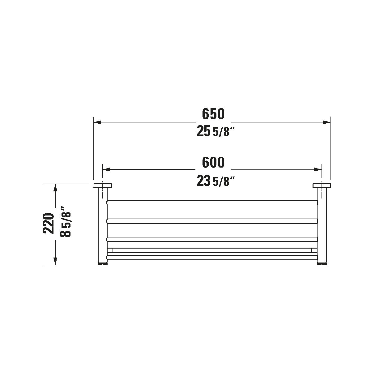 Полотенцедержатель Duravit D-Code 650 0099251000