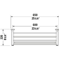 Держатель для полотенец Duravit D-Code 650 0099251000 — 6