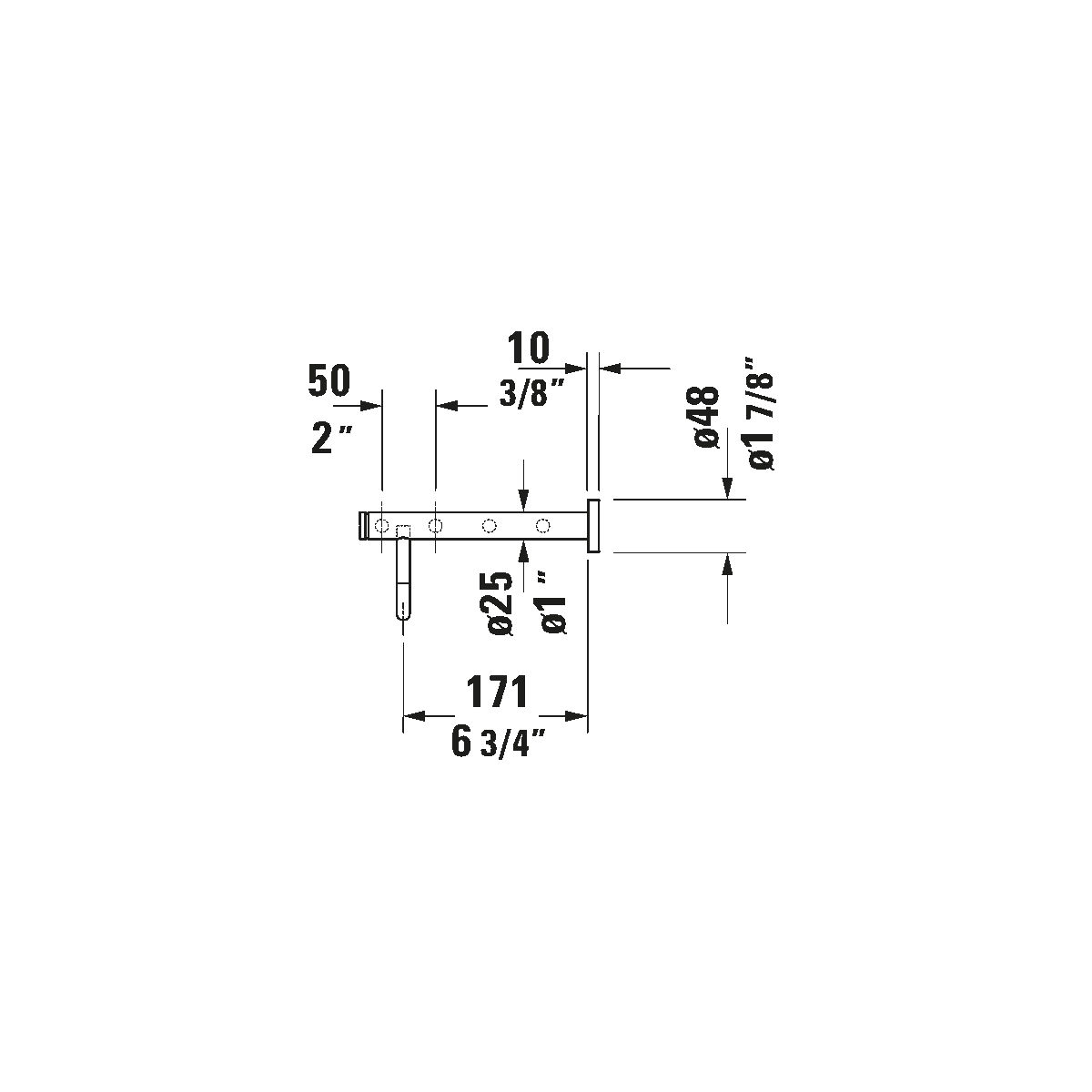 Полотенцедержатель Duravit D-Code 650 0099251000