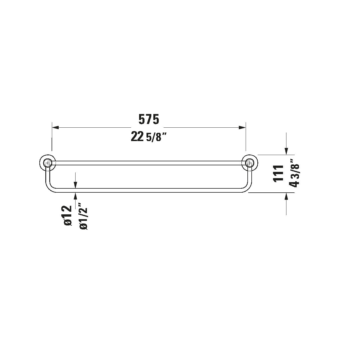Полотенцедержатель Duravit D-Code 650 0099251000