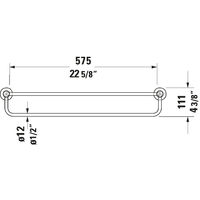 Держатель для полотенец Duravit D-Code 650 0099251000 — 8