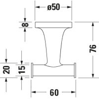 Крючок для ванной Duravit Starck T двойной 0099301000 — 10