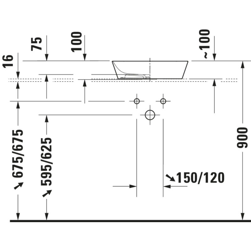 Раковина Duravit Cape Cod 430 2340430000