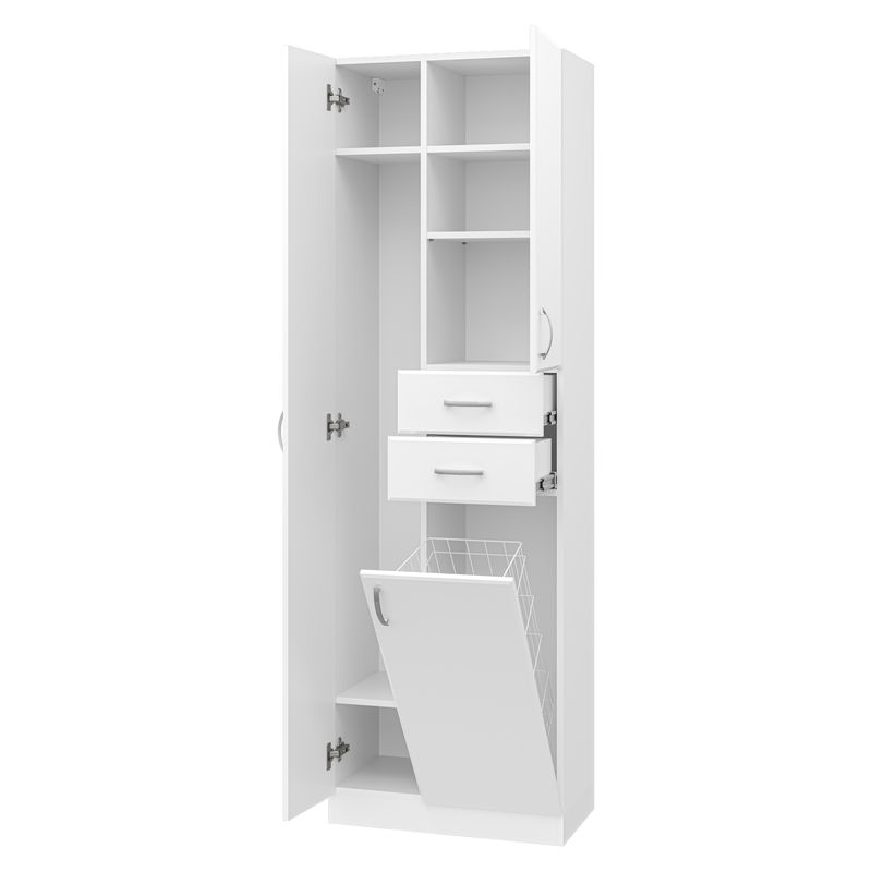 Шкаф-пенал для ванной Misty Мисти 60 + Б/К / Э-05060-01Бк