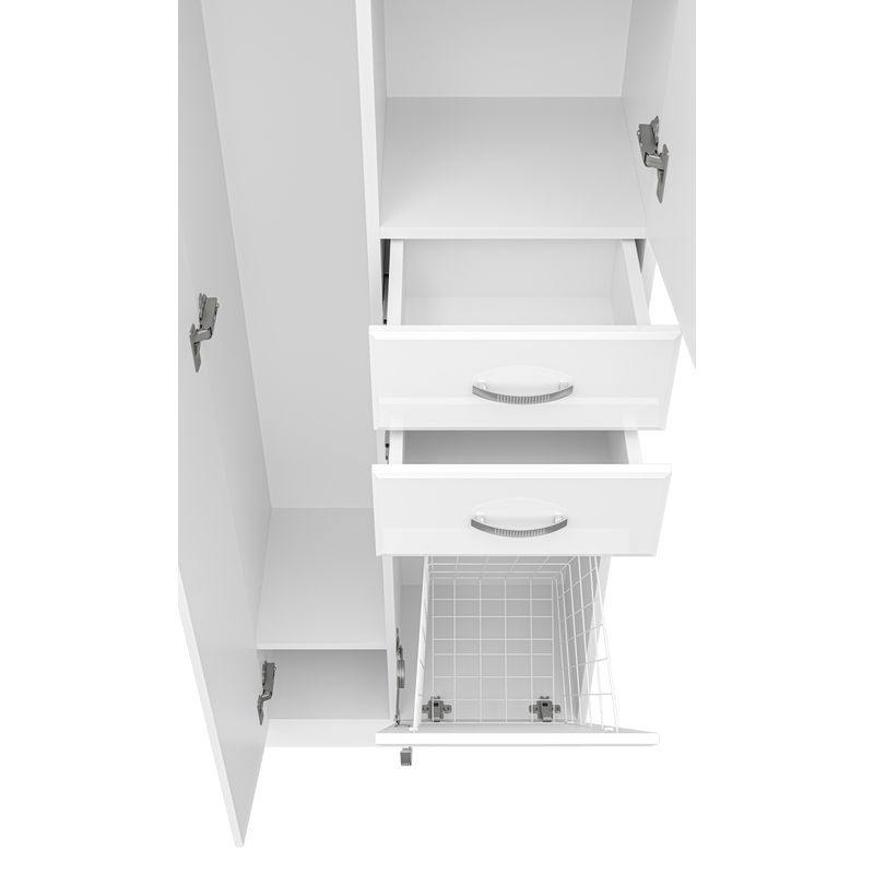 Шкаф-пенал для ванной Misty Мисти 60 + Б/К / Э-05060-01Бк