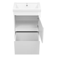 Тумба под раковину Misty Алиса 50 тумба 1 ящ. напольная / Э-Али01050-0112Я белая эмаль — 4
