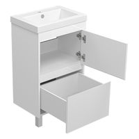 Тумба под раковину Misty Алиса 50 тумба 1 ящ. напольная / Э-Али01050-0112Я белая эмаль — 3