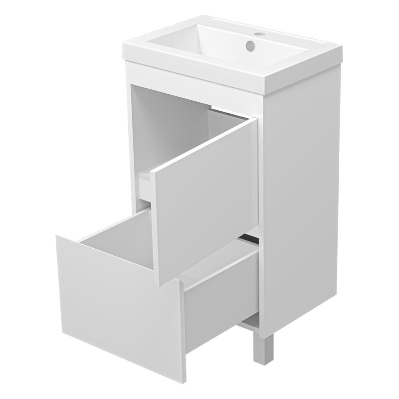 Тумба под раковину Misty Алиса 50 тумба 1 ящ. напольная / Э-Али01050-0112Я белая эмаль