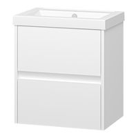 Тумба под раковину Misty Алиса 50 тумба 2 ящ. подвесная / Э-Али01050-011П2Я белая эмаль — 1