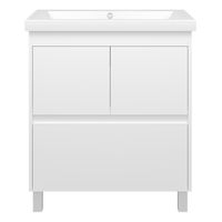 Тумба под раковину Misty Алиса 75 тумба 1 ящ. напольная / Э-Али01075-0112Я белая эмаль — 2