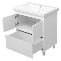 Тумба под раковину Misty Алиса 75 тумба 1 ящ. напольная / Э-Али01075-0112Я белая эмаль — 4