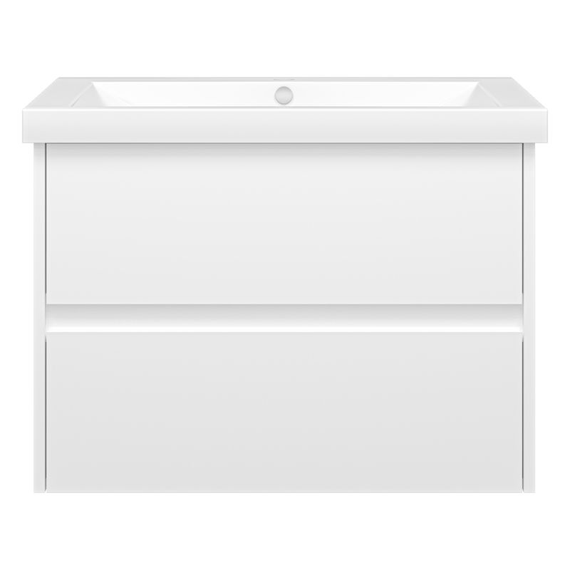 Тумба под раковину Misty Алиса 75 тумба 2 ящ. подвесная / Э-Али01075-011П2Я белая эмаль