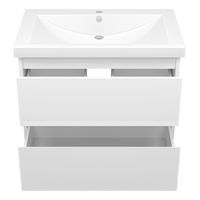 Тумба под раковину Misty Алиса 75 тумба 2 ящ. подвесная / Э-Али01075-011П2Я белая эмаль — 3