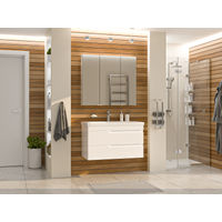 Шкаф с зеркалом для ванной Misty Аура 90 Э-Аур02090-01 — 7