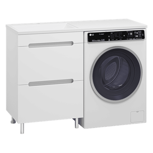 Тумба под раковину Misty Байкал 55 напольная 2 ящ. под стиральную машину Э-Бай06055-022Я