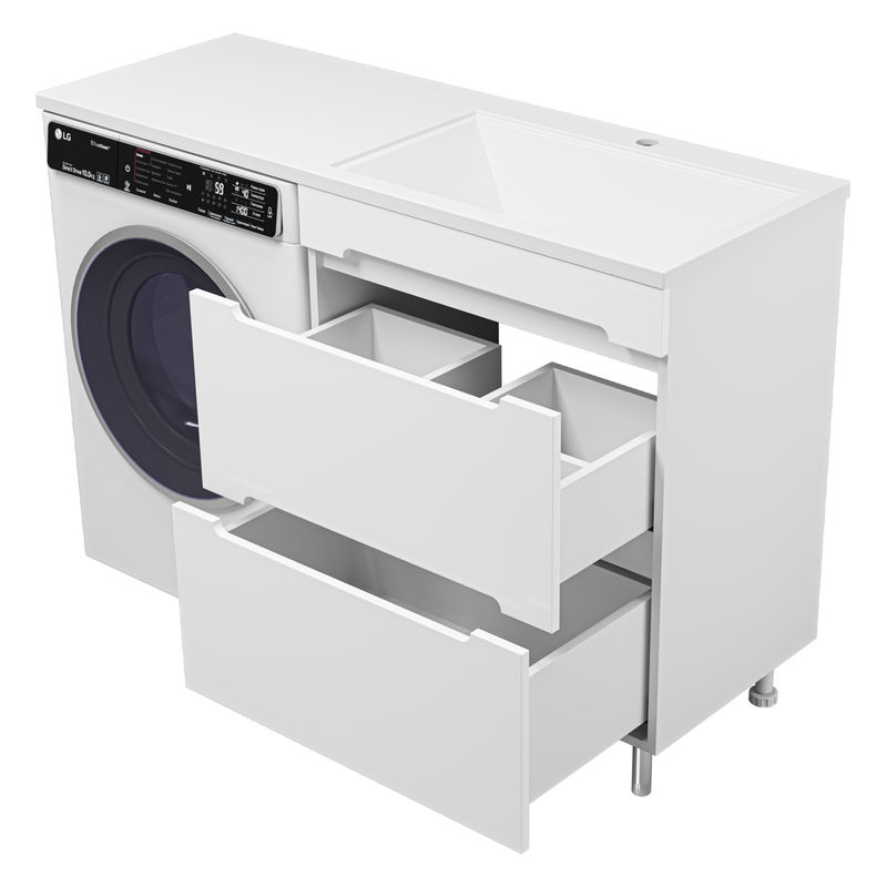 Тумба под раковину Misty Байкал 70 напольная 2 ящ. под стиральную машину Э-Бай06070-022Я