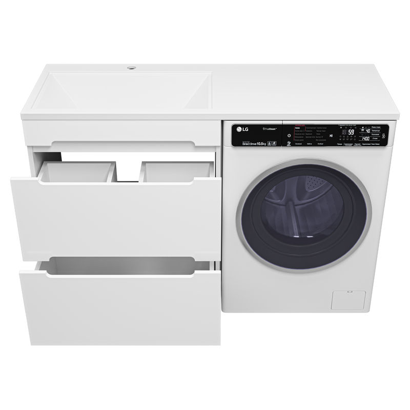 Тумба под раковину Misty Байкал 70 напольная 2 ящ. под стиральную машину Э-Бай06070-022Я