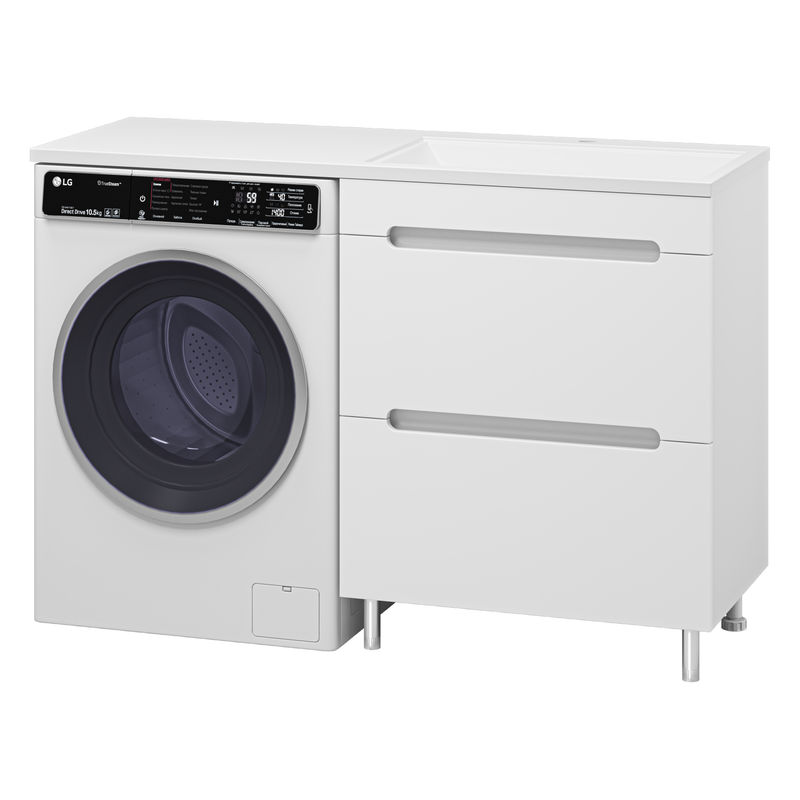 Тумба под раковину Misty Байкал 70 напольная 2 ящ. под стиральную машину Э-Бай06070-022Я