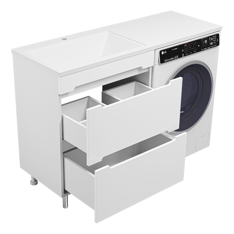 Тумба под раковину Misty Байкал 70 напольная 2 ящ. под стиральную машину Э-Бай06070-022Я