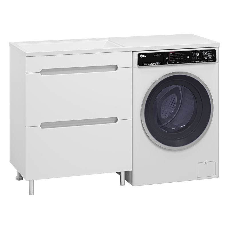 Тумба под раковину Misty Байкал 70 напольная 2 ящ. под стиральную машину Э-Бай06070-022Я