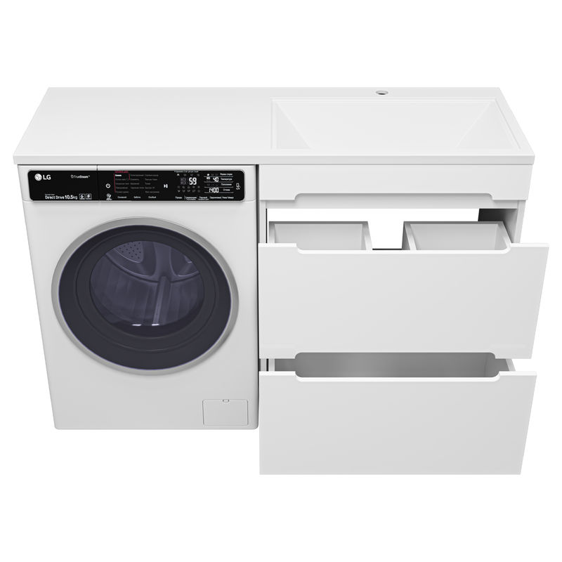 Тумба под раковину Misty Байкал 70 напольная 2 ящ. под стиральную машину Э-Бай06070-022Я