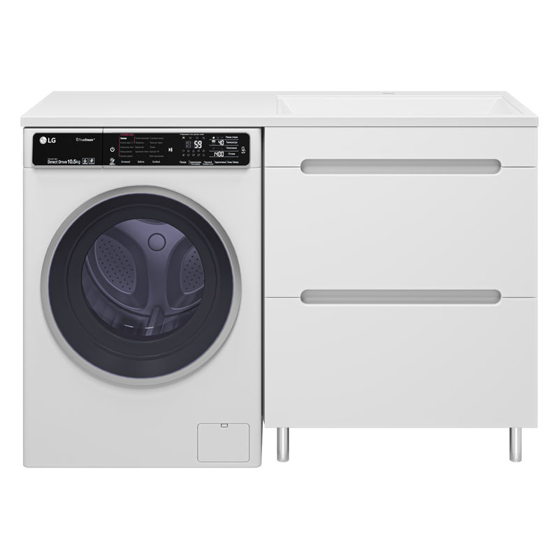 Тумба под раковину Misty Байкал 70 напольная 2 ящ. под стиральную машину Э-Бай06070-022Я