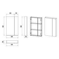 Шкаф с зеркалом для ванной Misty Балтика 50 / Э-Бал04050-011 без света — 6