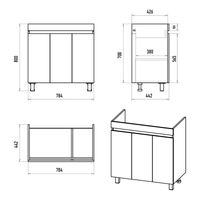 Тумба под раковину Misty Енисей 80 прямая Э-Ени01080-012 — 6